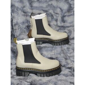 NWB‎ Dr. Martens Audrick Nappa Platform Chelsea Boots Leather Size 8 Taupe
